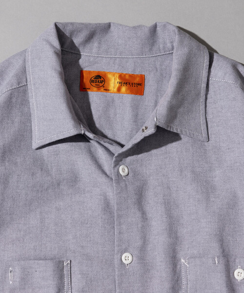 RED KAP（レッドキャップ）の「RED KAP/レッドキャップ 別注 オックスフォード クロップド ロングスリーブ ワークシャツ（シャツ/ブラウス・メンズ・グレー/サックスブルー/その他13・MEDIUM/LARGE）」の6枚目の写真