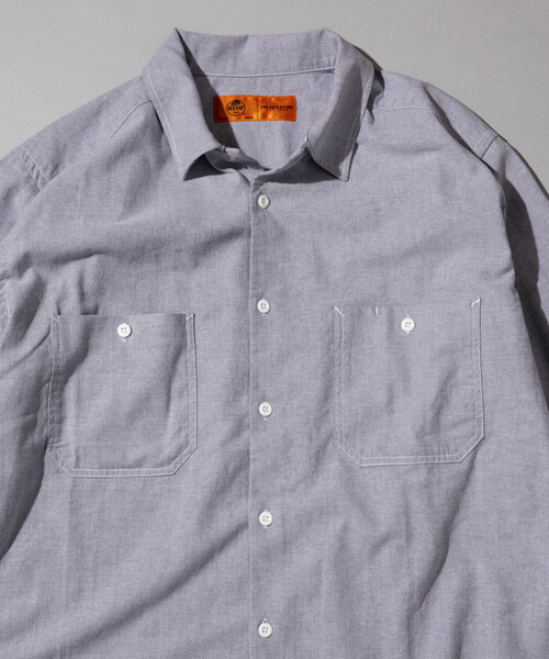 RED KAP（レッドキャップ）の「RED KAP/レッドキャップ 別注 オックスフォード クロップド ロングスリーブ ワークシャツ（シャツ/ブラウス・メンズ・グレー/サックスブルー/その他13・MEDIUM/LARGE）」の8枚目の写真