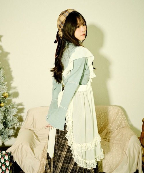 kutir（クティール）の「【クティールとレトロ】ベロアリボンチェックベレー帽（ハンチング/ベレー帽・レディース・ブラウン/グリーン/レッド/イエロー・FREE）」の7枚目の写真