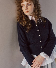 VIS | 【POLO BCS】VIS別注ミニケーブルポロ襟ニットカーディガン(カーディガン/ボレロ)