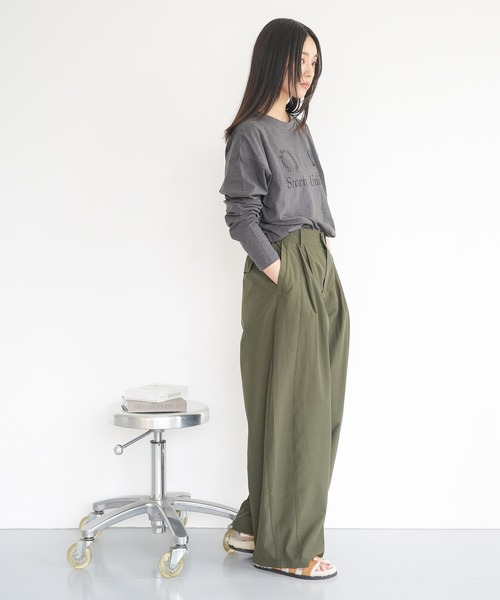 mili an deni(ミリアンデニ)の「スポーティロゴロンT(Tシャツ/カットソー・レディース・ブラック/チャコールグレー/オフホワイト・M/L)」の16枚目の写真