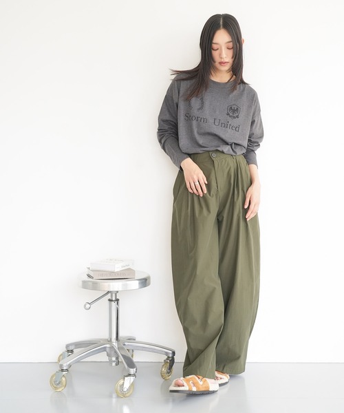 mili an deni(ミリアンデニ)の「スポーティロゴロンT(Tシャツ/カットソー・レディース・ブラック/チャコールグレー/オフホワイト・M/L)」の17枚目の写真
