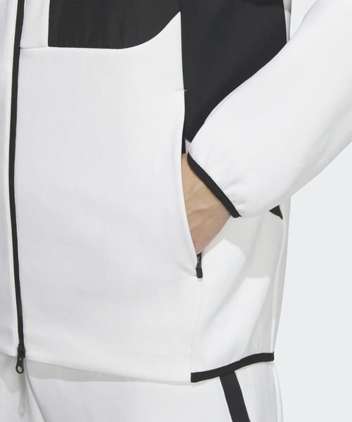 adidas フルジップ フード付きジャージ ホワイト　セットアップ　アディダス アディダスアダプテーション レギュラーフィット フード付き