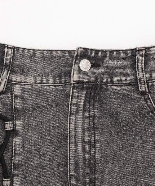 WEGO（ウィゴー）の「WEGO/レースアップハートポケットデニムスカパン（デニムスカート・レディース・ブラック系3/コバルトブルー・FREE）」の21枚目の写真