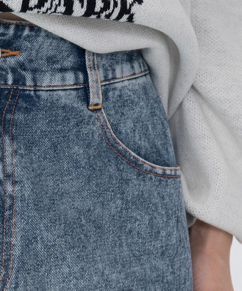 WEGO（ウィゴー）の「WEGO/レースアップハートポケットデニムスカパン（デニムスカート・レディース・ブラック系3/コバルトブルー・FREE）」の9枚目の写真