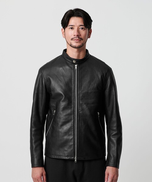 WEB限定 WARDROBE SMART】 シープ シングル ライダースジャケット