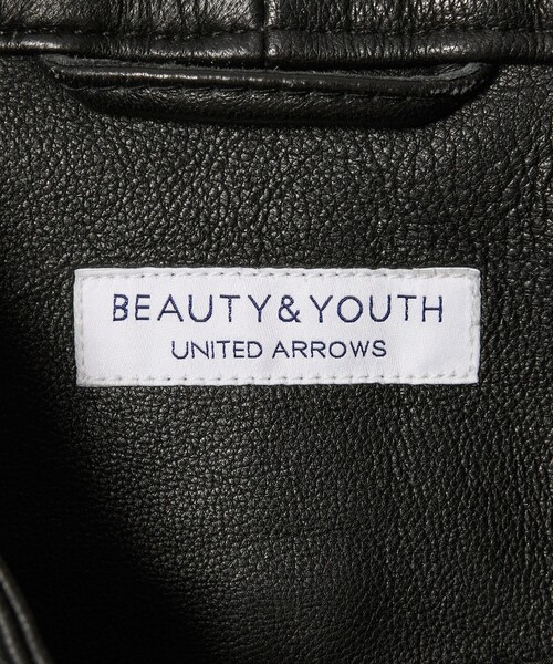 BEAUTY&YOUTH UNITED ARROWS(ビューティーアンドユースユナイテッドアローズ)の「【WEB限定 WARDROBE SMART】 シープ シングル ライダースジャケット(ライダースジャケット・メンズ・ブラック・S/M/L/XL)」の3枚目の写真