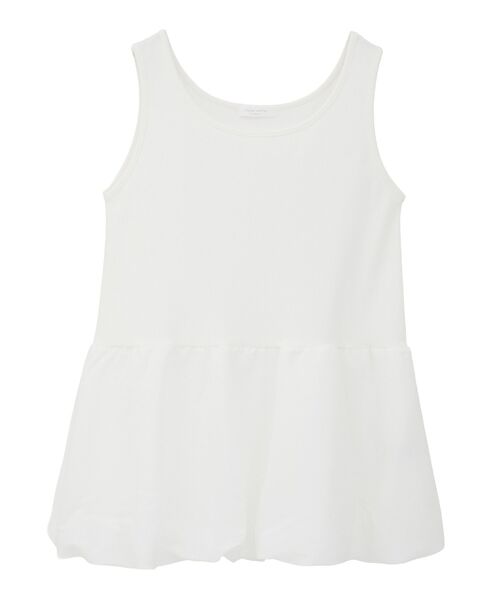 Green Parks(グリーンパークス)の「裾バルーンレイヤータンク(タンクトップ・レディース・ホワイト・FREE)」の11枚目の写真