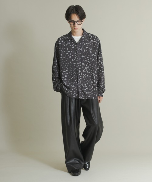 セール】アソートパターンオープンカラーロングスリーブシャツ（シャツ