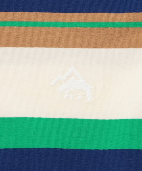 minimal(ミニマル)の「ボーダーロングTシャツ(Tシャツ/カットソー・キッズ・グリーン/マスタード/トップグレー・90cm/100cm/110cm/120cm/130cm/140cm)」の6枚目の写真