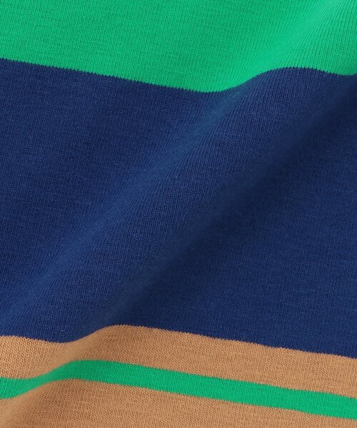 minimal(ミニマル)の「ボーダーロングTシャツ(Tシャツ/カットソー・キッズ・グリーン/マスタード/トップグレー・90cm/100cm/110cm/120cm/130cm/140cm)」の9枚目の写真
