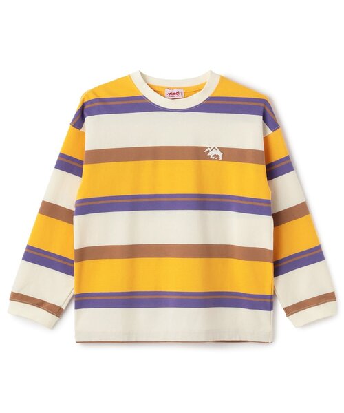 minimal(ミニマル)の「ボーダーロングTシャツ(Tシャツ/カットソー・キッズ・グリーン/マスタード/トップグレー・90cm/100cm/110cm/120cm/130cm/140cm)」の11枚目の写真