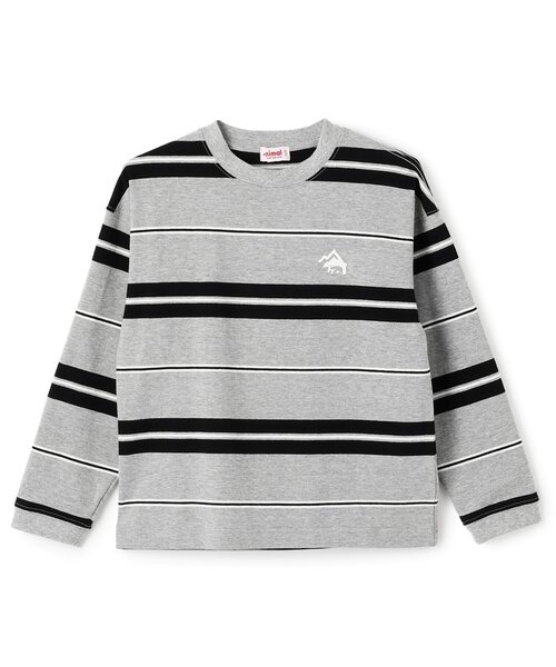 minimal(ミニマル)の「ボーダーロングTシャツ(Tシャツ/カットソー・キッズ・グリーン/マスタード/トップグレー・90cm/100cm/110cm/120cm/130cm/140cm)」の13枚目の写真