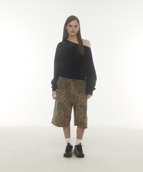 Midnight Move(ミッドナイトムーブ)の「Midnight Move/CROP 89プルオーバー(Tシャツ/カットソー・レディース・ブラック/グレー・FREE)」の3枚目の写真