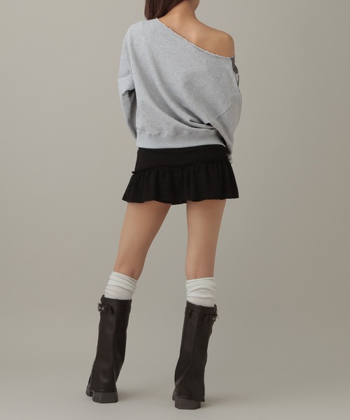 Midnight Move（ミッドナイトムーブ）の「Midnight Move／CROP 89プルオーバー（Tシャツ/カットソー・レディース・ブラック/グレー・FREE）」の11枚目の写真