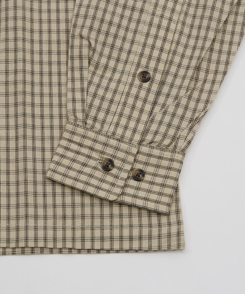 improves（インプローブス）の「小格子チェック ショートレングス 長袖シャツ（シャツ/ブラウス・メンズ・ブラック/ベージュ/ブラウン・MEDIUM/LARGE）」の8枚目の写真