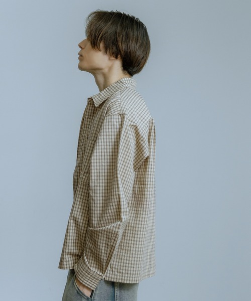 improves（インプローブス）の「小格子チェック ショートレングス 長袖シャツ（シャツ/ブラウス・メンズ・ブラック/ベージュ/ブラウン・MEDIUM/LARGE）」の22枚目の写真