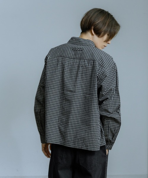 improves（インプローブス）の「小格子チェック ショートレングス 長袖シャツ（シャツ/ブラウス・メンズ・ブラック/ベージュ/ブラウン・MEDIUM/LARGE）」の13枚目の写真