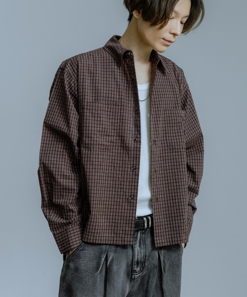 improves（インプローブス）の「小格子チェック ショートレングス 長袖シャツ（シャツ/ブラウス・メンズ・ブラック/ベージュ/ブラウン・MEDIUM/LARGE）」の16枚目の写真