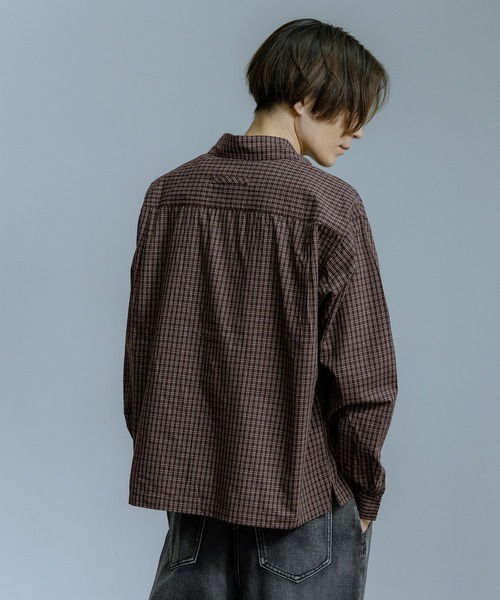 improves（インプローブス）の「小格子チェック ショートレングス 長袖シャツ（シャツ/ブラウス・メンズ・ブラック/ベージュ/ブラウン・MEDIUM/LARGE）」の19枚目の写真