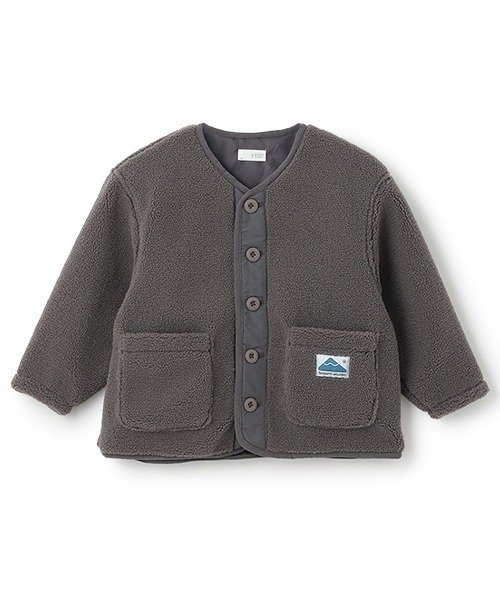 b・ROOM（ビールーム）の「【組み合わせ自由シリーズ】ボアブルゾン（ブルゾン・キッズ・モスグリーン/ベージュ/プラム/チャコール/アイボリー・100cm/110cm/120cm/130cm/140cm/150cm）」の10枚目の写真