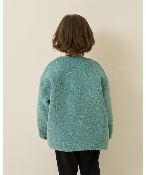 b・ROOM（ビールーム）の「【組み合わせ自由シリーズ】ボアブルゾン（ブルゾン・キッズ・モスグリーン/ベージュ/プラム/チャコール/アイボリー・100cm/110cm/120cm/130cm/140cm/150cm）」の19枚目の写真