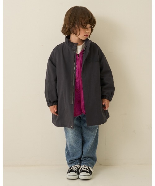 b・ROOM（ビールーム）の「【組み合わせ自由シリーズ】ボアブルゾン（ブルゾン・キッズ・モスグリーン/ベージュ/プラム/チャコール/アイボリー・100cm/110cm/120cm/130cm/140cm/150cm）」の9枚目の写真