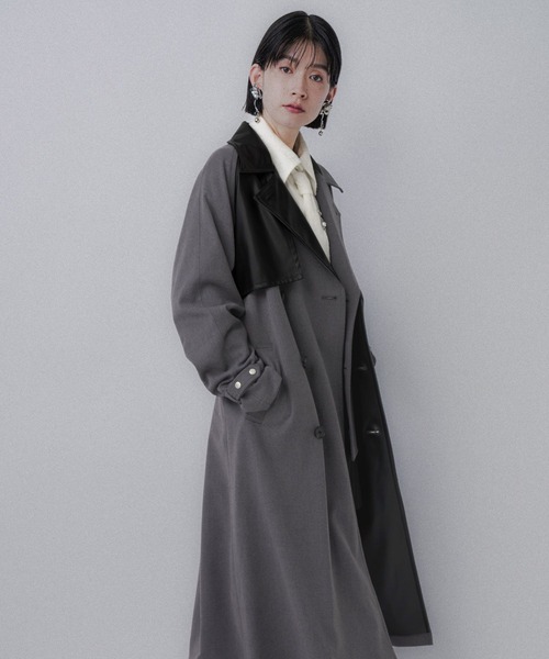 HARE（ハレ）の「ダブルカラートレンチコート(HARE)（トレンチコート・レディース・グレー/ブラウン系その他/ブラック・FREE）」の22枚目の写真