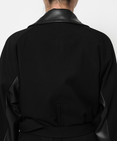 HARE（ハレ）の「ダブルカラートレンチコート(HARE)（トレンチコート・レディース・グレー/ブラウン系その他/ブラック・FREE）」の12枚目の写真