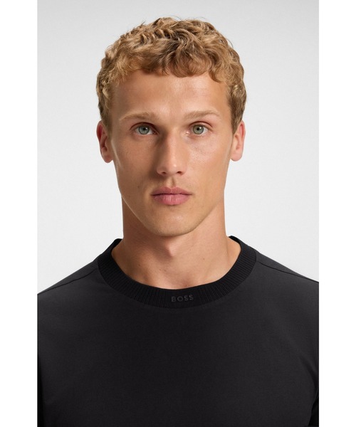 BOSS(ボス)の「ストレッチコットン Tシャツ ロゴネック(Tシャツ/カットソー・メンズ・ダークブルー/ベージュ/ブラック/ホワイト・M/S/XXL/XL/XXXL/L)」の10枚目の写真