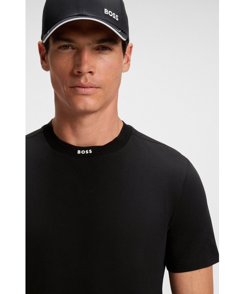 BOSS(ボス)の「ストレッチコットン Tシャツ ロゴネック(Tシャツ/カットソー・メンズ・ダークブルー/ベージュ/ブラック/ホワイト・M/S/XXL/XL/XXXL/L)」の17枚目の写真