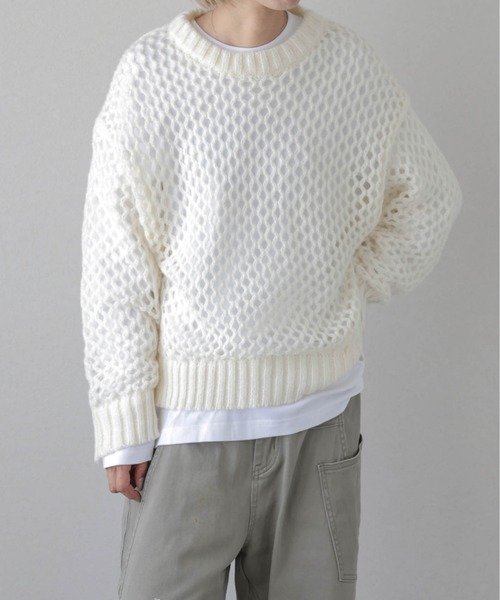 セール】メッシュニットトップス（ニット/セーター）｜AMELY