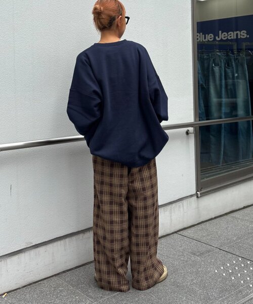 CIAOPANIC TYPY（チャオパニックティピー）の「【UNISEX】ネルチェックタックボリュームワイドパンツ（その他パンツ・レディース・オレンジ/ボルドー/ブラウン/ブラック・LARGE/MEDIUM）」の17枚目の写真