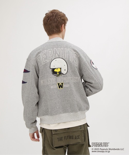 AVIREX(アヴィレックス)の「《AVIREX × PEANUTS》SWEAT CARDIGAN / スウェットカーディガン / ピーナッツ / アヴィレックス(カーディガン/ボレロ・メンズ・チャコール/グレー・XX-LARGE/X-LARGE/LARGE/MEDIUM)」の4枚目の写真