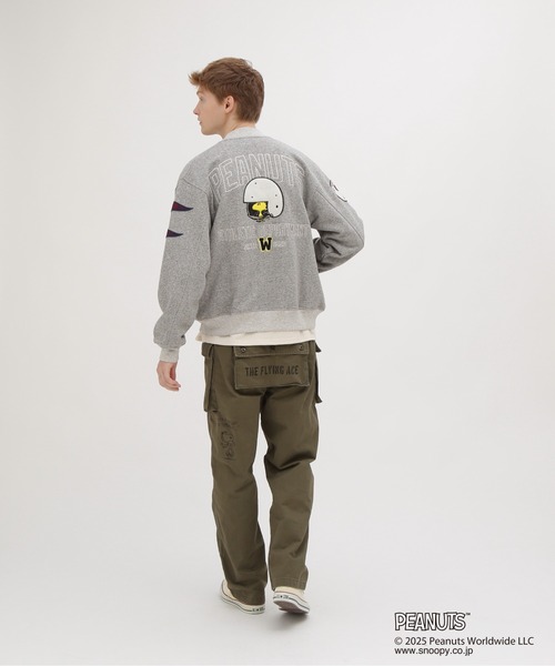 AVIREX(アヴィレックス)の「《AVIREX × PEANUTS》SWEAT CARDIGAN / スウェットカーディガン / ピーナッツ / アヴィレックス(カーディガン/ボレロ・メンズ・チャコール/グレー・XX-LARGE/X-LARGE/LARGE/MEDIUM)」の9枚目の写真