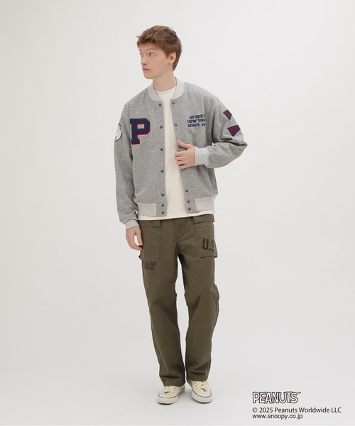 AVIREX(アヴィレックス)の「《AVIREX × PEANUTS》SWEAT CARDIGAN / スウェットカーディガン / ピーナッツ / アヴィレックス(カーディガン/ボレロ・メンズ・チャコール/グレー・XX-LARGE/X-LARGE/LARGE/MEDIUM)」の7枚目の写真