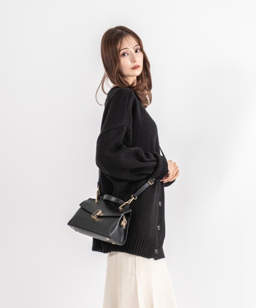Rivel（リヴェル）の「【ANTONELLO MASI/アントネッロマージ】ショルダーバッグ ハンドバッグ イタリア製（ショルダーバッグ・レディース・ブラック・FREE）」の8枚目の写真