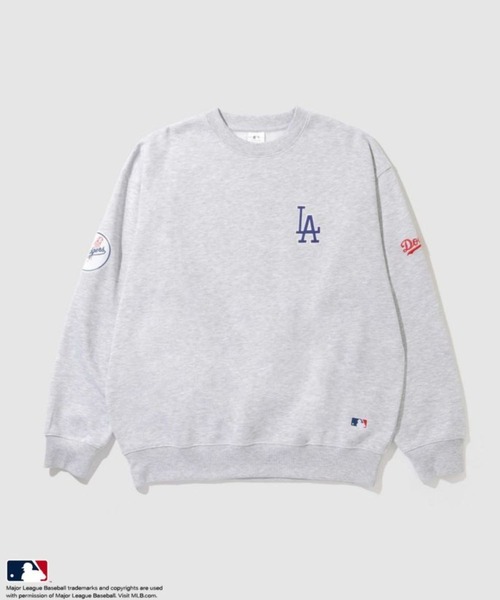 MLB（メジャーリーグベースボール）の「MLB ワッペンロゴプルオーバー（スウェット・メンズ・ブラウン/ホワイト/アッシュグレー/ブラック・L/M/XL）」の4枚目の写真
