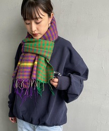 hint hint（ヒントヒント）の「【WEB先行予約】[hint hint/ヒントヒント] アクリルコットン大判ストール(パープル)（ストール/ショール）」