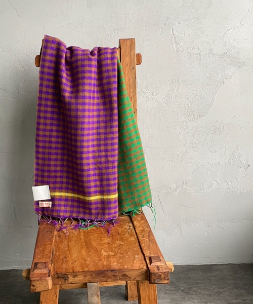 hint hint（ヒントヒント）の「[hint hint/ヒントヒント] アクリルコットン大判ストール(パープル)（ストール/ショール・レディース・パープル・ONE SIZE）」の8枚目の写真