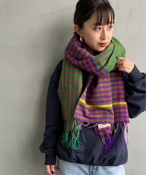 セール】[hint hint/ヒントヒント] アクリルコットン大判ストール