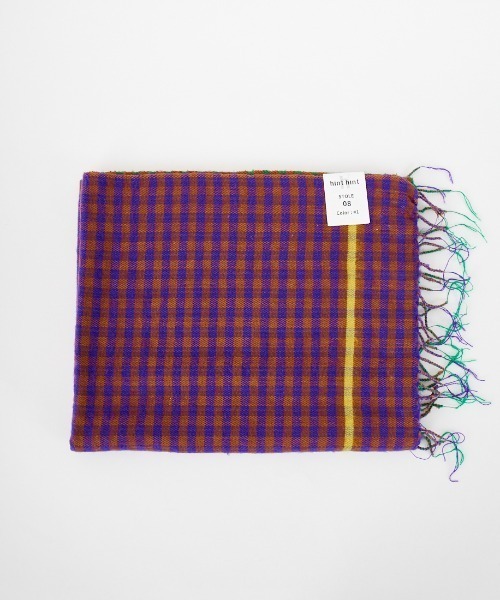 hint hint（ヒントヒント）の「[hint hint/ヒントヒント] アクリルコットン大判ストール(パープル)（ストール/ショール・レディース・パープル・ONE SIZE）」の9枚目の写真