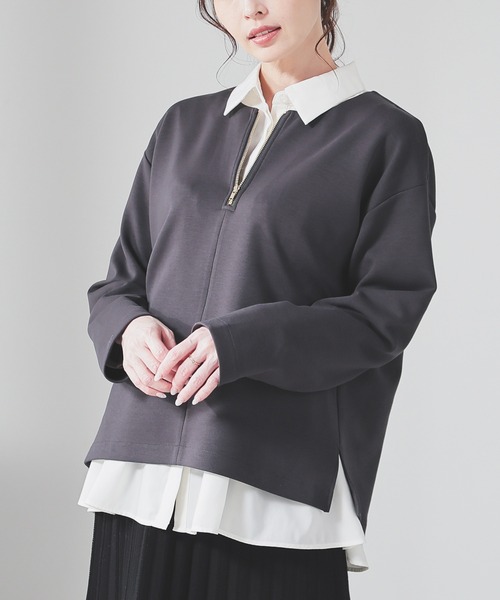 フロントジップトップス（スウェット）｜GLACIER lusso（グラシア