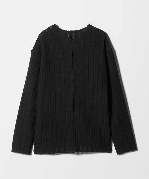 WRAPINKNOT（ラッピンノット）の「＜WRAPINKNOT＞ヘリンボーン プルオーバー ニット（ニット/セーター・レディース・ブラック・0）」の2枚目の写真