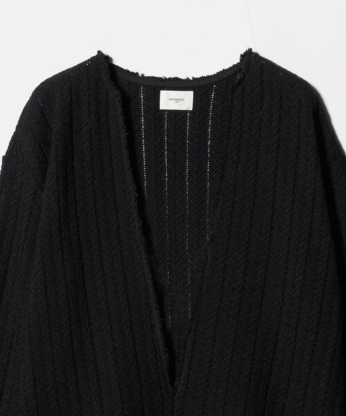 WRAPINKNOT（ラッピンノット）の「＜WRAPINKNOT＞ヘリンボーン プルオーバー ニット（ニット/セーター・レディース・ブラック・0）」の3枚目の写真