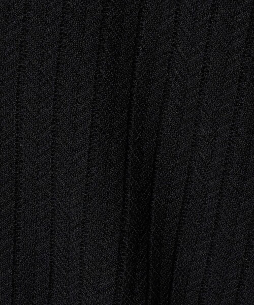 WRAPINKNOT（ラッピンノット）の「＜WRAPINKNOT＞ヘリンボーン プルオーバー ニット（ニット/セーター・レディース・ブラック・0）」の5枚目の写真
