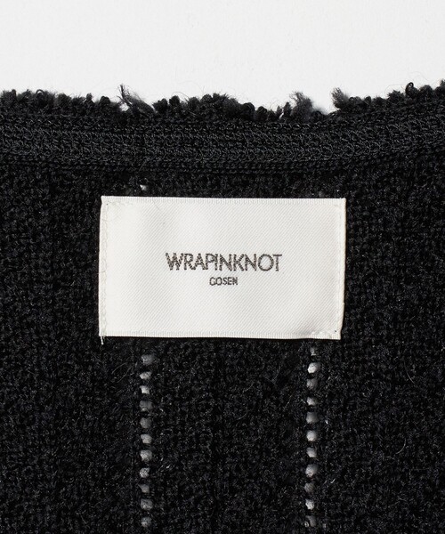 WRAPINKNOT（ラッピンノット）の「＜WRAPINKNOT＞ヘリンボーン プルオーバー ニット（ニット/セーター・レディース・ブラック・0）」の6枚目の写真