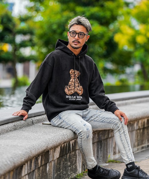 adamsJUGGLER(アダムスジャグラー)の「レオパード/Fベアーフーディー(パーカー・メンズ・ホワイト/ブラック・M/L/XL)」の17枚目の写真