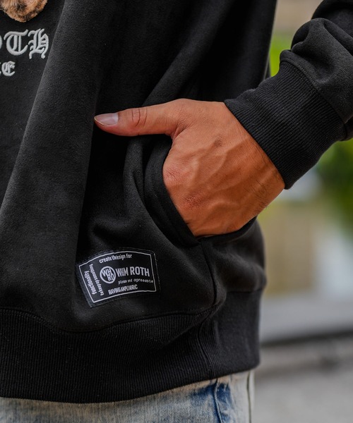 adamsJUGGLER(アダムスジャグラー)の「レオパード/Fベアーフーディー(パーカー・メンズ・ホワイト/ブラック・M/L/XL)」の11枚目の写真