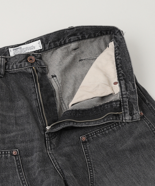 DAIRIKU(ダイリク)の「DAIRIKU / ダイリク Vintage Washed Painter Denim Wide(デニムパンツ・メンズ・ブラック/ブルー・SMALL/MEDIUM/LARGE)」の3枚目の写真